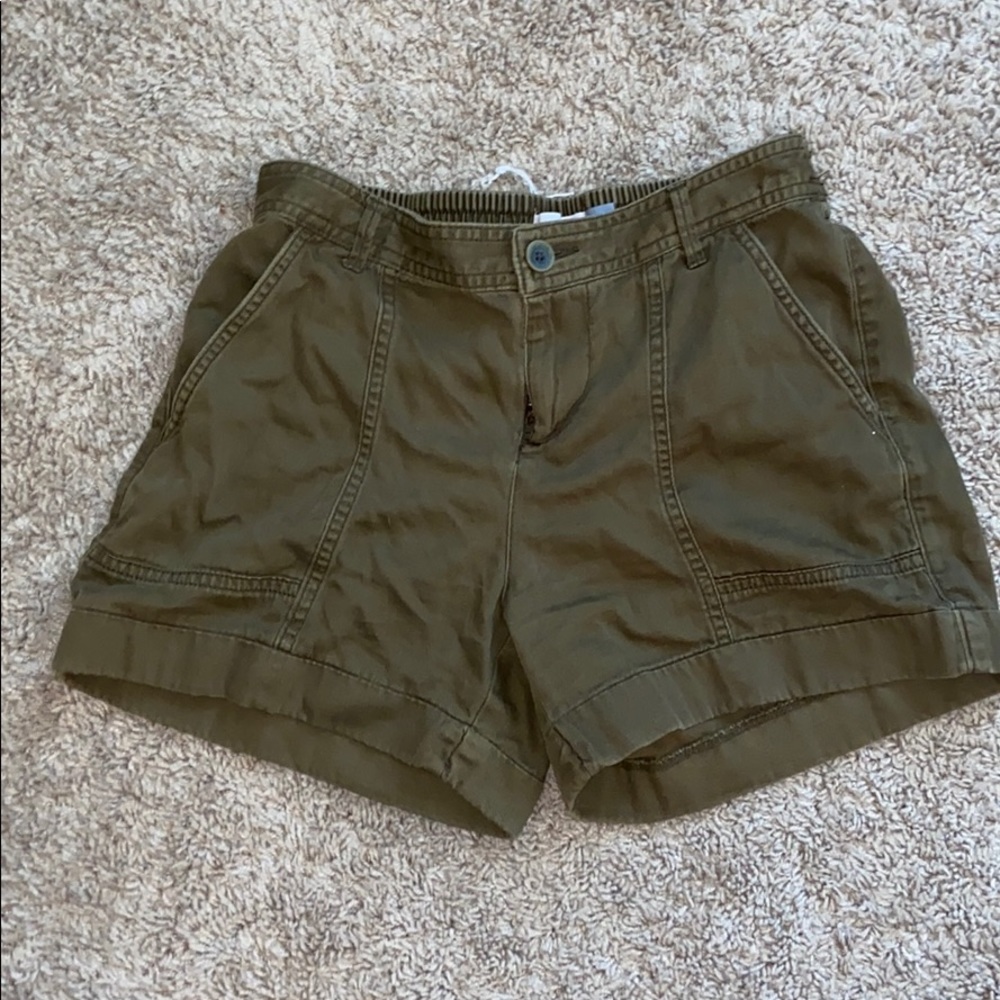 army green shorts